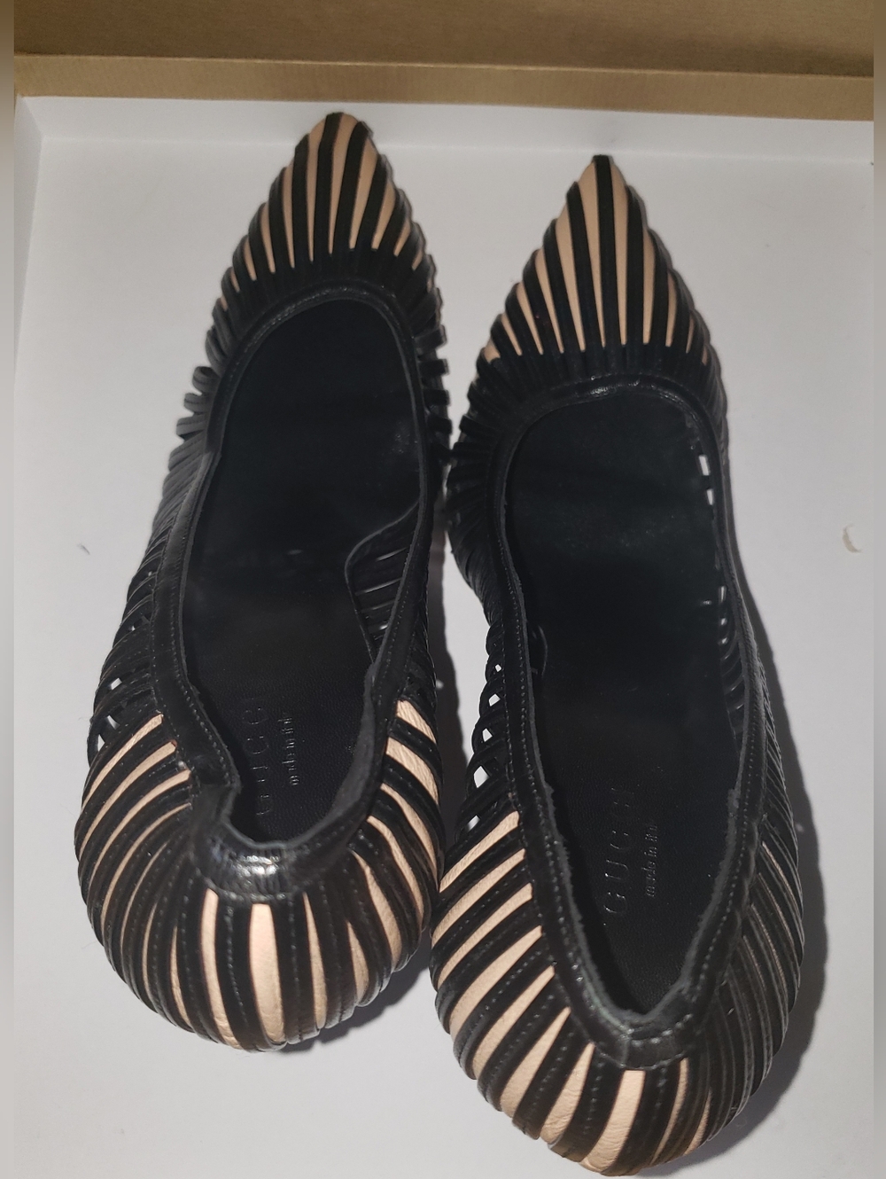 BNWOB Gucci Tom Ford Kate Moss Cage Pointy Black Sillettoes 11 - Picture 10 of 16